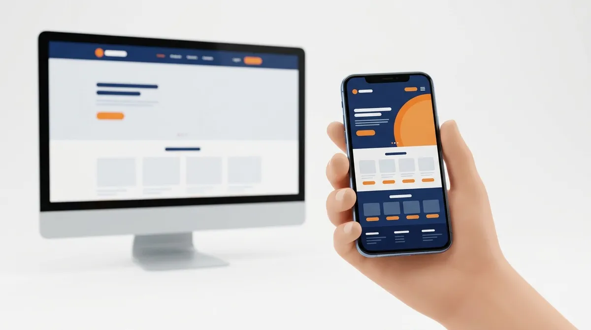 So sánh bố cục mobile và desktop, mobile thắng về đơn